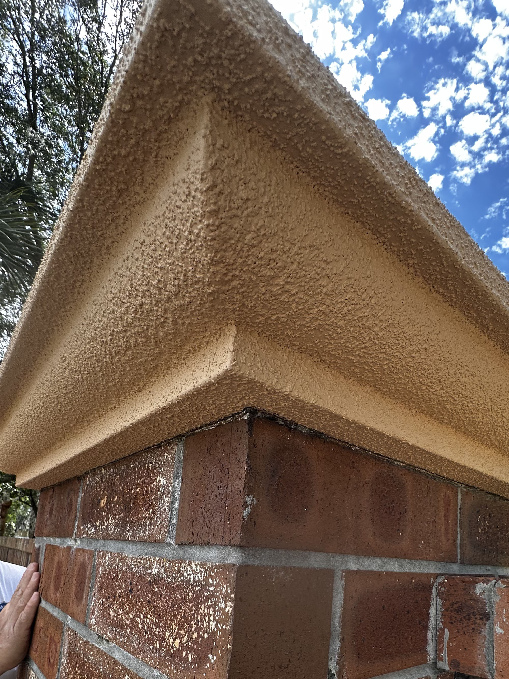 Architectural Styrofoam Caps for Subdivision Entrance Wall